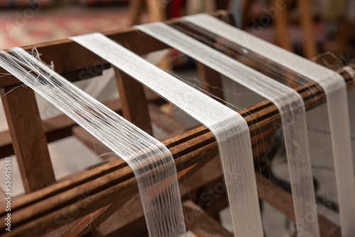 Принти на полотні cocoons of white silkworms bred to produce silk , raw silk