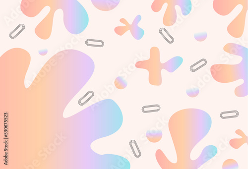 Pastel abstract bacground. Modern background with different shapes