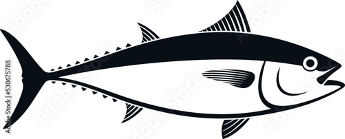 Tuna logo. Isolated tuna on white background