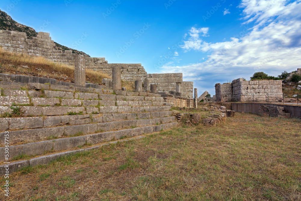 Ruins of the Arcadian gate and walls near ancient Messene