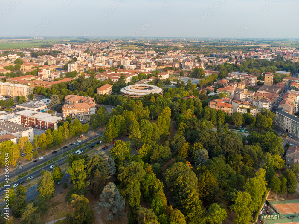 Aerial view of Novara in Italy