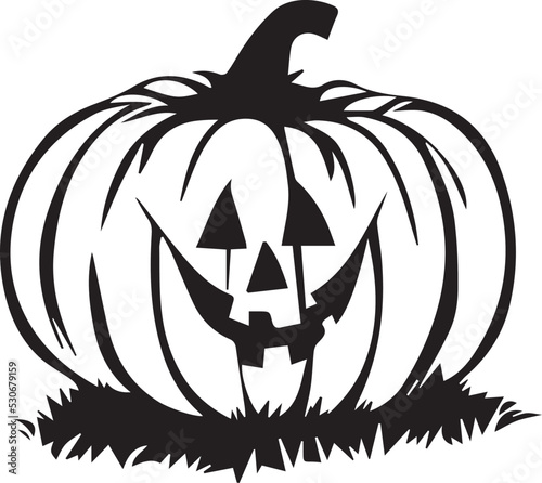Isolated halloween pumpkin in white background