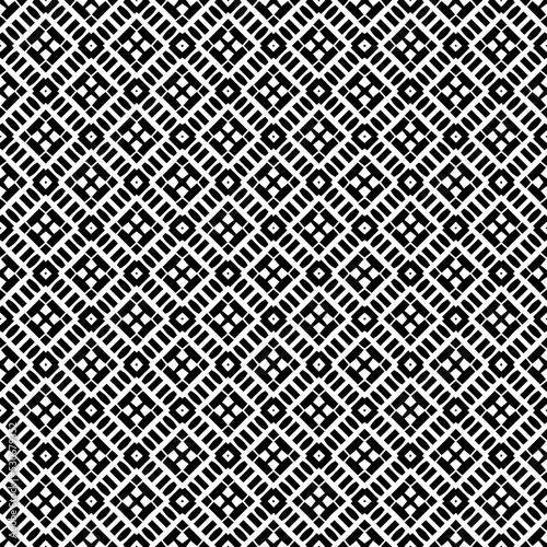 Black and white seamless pattern texture. Greyscale ornamental graphic design. Mosaic ornaments. Pattern template. Vector illustration. EPS10.