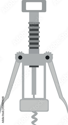 Vector illustration of a corkscrew