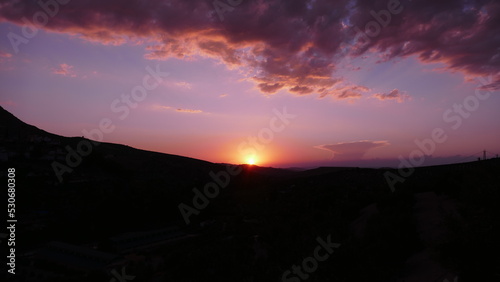 Sunset in the moutains in Quesada, Jaén, Andalucía