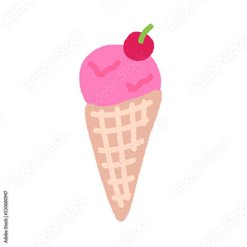 strawberry ice cream , graphic design for presentation, marketing, art, illustration, t-shirt design, icon, logo, symbol, advertising, online media