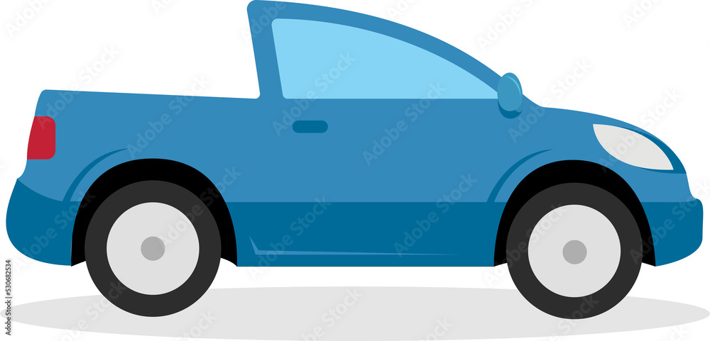 Naklejka premium Blue cabriolet illustration. Auto, lifestyle, travel. Transport concept. illustration can be used for topics like road, travelling, city