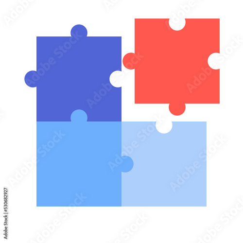 Vector illustration of puzzle pieces.