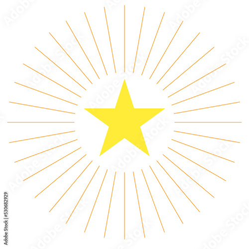 Vector illustration of shining star.