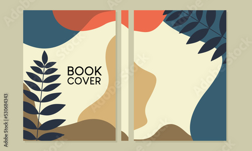 set of nature book cover designs. hand drawn flower background. Applicable for notebooks, planners, brochures, books, catalogs etc.