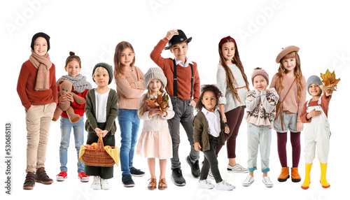 Set of cute little children...