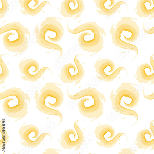 Abstract seamless pattern from round texture in trendy sand shade in watercolor manner.
