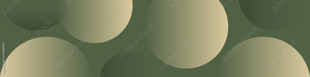Fototapeta premium circle light web shape abstract tech green design golden geometric long banner Modern presentation corporate concept background