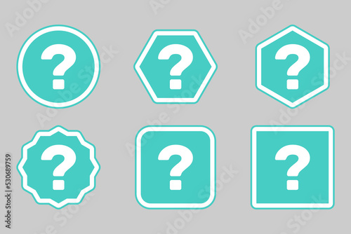 Question mark, FAQ sign, Help symbol, vector mark symbols light blue style. Question mark Icon Set.