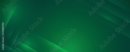 Abstract modern green background with bright elements, parallel lines and geometric shape in vector illustration. 
