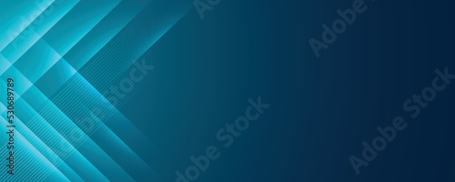 Abstract modern blue background with bright elements, parallel lines and geometric shape in vector illustration. 