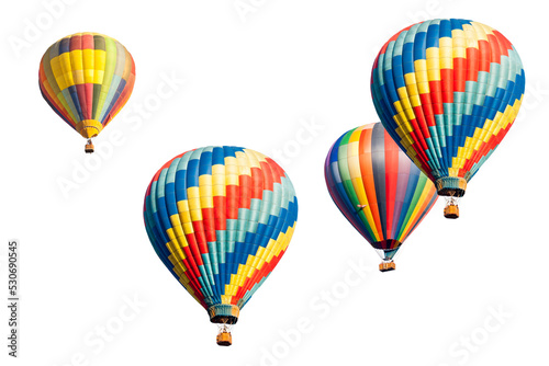 Transparent PNG of Several Hot Air Balloons.