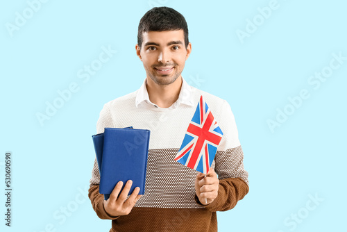 Young man with UK flag and ...
