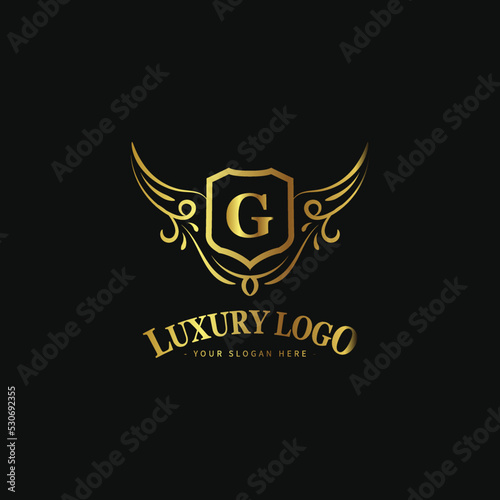 Luxury logo template for fashion boutique, hotel or restaurant branding