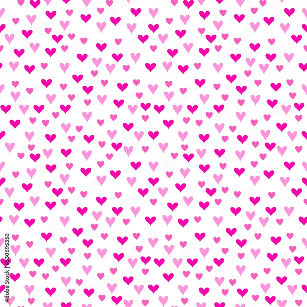 Seamless pattern of cardiac hearts, life, love, crush, valentine, love and friendship, engagement, pink, purple