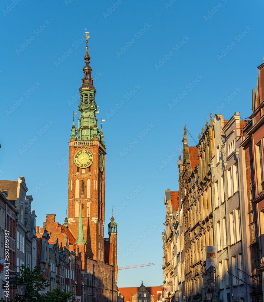 Fototapeta premium Colorful facades and buildings in old central part of Gdansk city, Poland