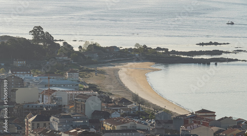 Rodeira beach landscape in cangas de morrazo pontevedra spain
