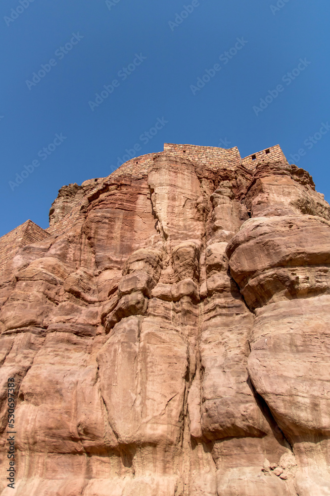 Fototapeta premium Sandstone cliffs in the desert of al-ula saudi arabia