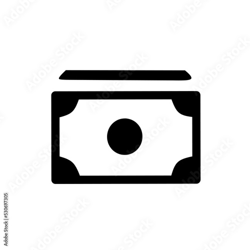 money icon, dollar, pile of money, white background, vector illustration