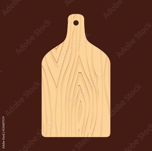 Cutting board sketch icon. Wood cooking board with realistic wooden texture. Kitchen graphics. For butchery, restaurant menu, bbq party