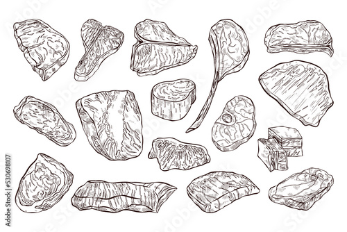 Hand Drawn Meat Collection