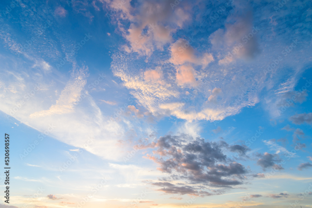 Sunset sky and cloud, Beautiful sunny sky Sunset sky and cloud, Beautiful sunny sky