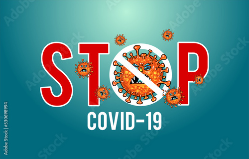 Stop Covid-19 Sign & Symbol. Virus wuhan from china. Vector Illustration concept coronavirus COVID-19. -02