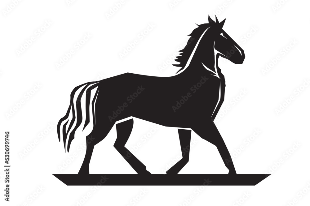 silhouette of a horse
