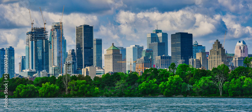 Panoramic view on Montreal Canada downtown