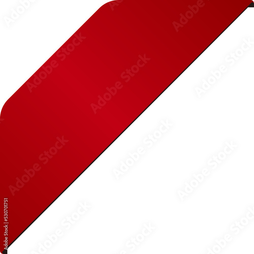 Free Download red corner ribbon	(text space) / png - GFXLoad