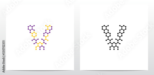 Molecule Chemistry Letter Logo Design V
