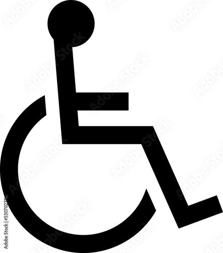wheelchair, handicapped icon / public information symbol (png)