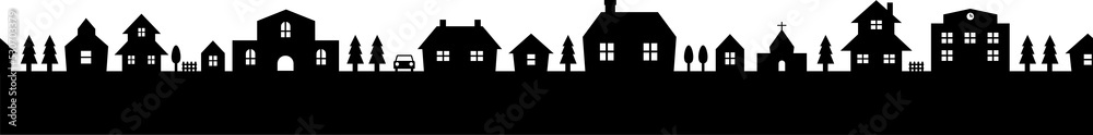 cityscape silhouette illustration (seamless) / png cityscape silhouette illustration (seamless) / png