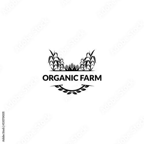 Flat farm logo template collection. Farm product logo or symbol. Agriculture, farming, natural food concept