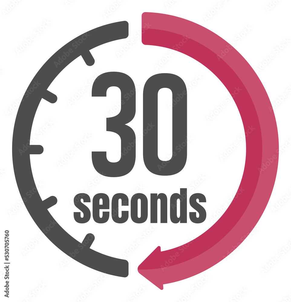 Clock , timer (time passage) icon / 30 seconds / png Clock , timer (time passage) icon / 30 seconds / png