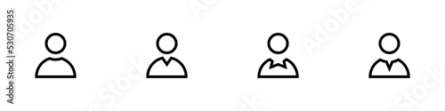 Conjunto de iconos de usuario. Concepto de perfil y avatar de diferentes estilos. Ilustración vectorial