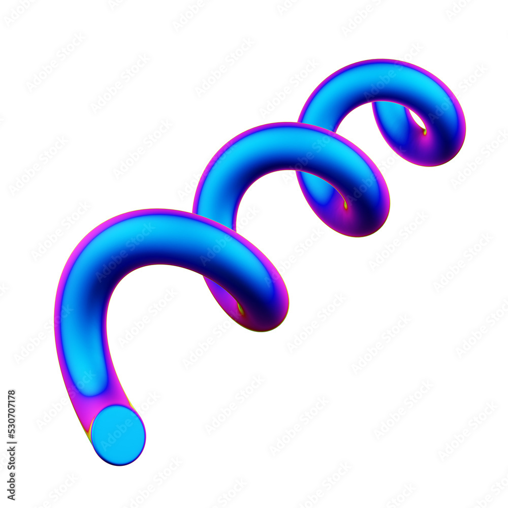 Iridescent Abstract Shape 3D Illustration Iridescent Abstract Shape 3D Illustration