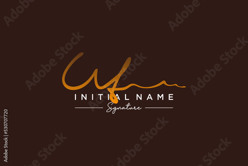 Initial UT signature logo template vector. Hand drawn Calligraphy lettering Vector illustration.