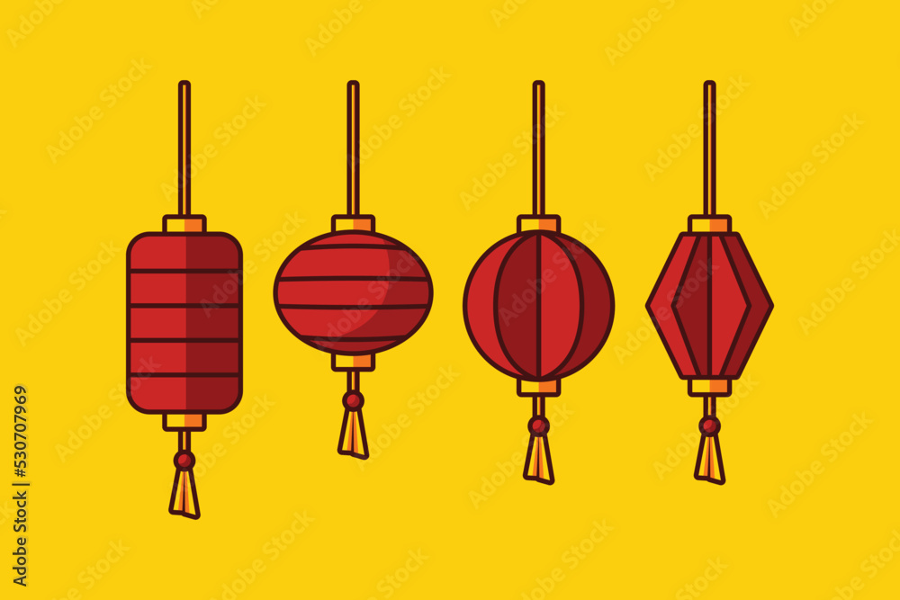 Bold Chinese Lantern Illustration Bold Chinese Lantern Illustration