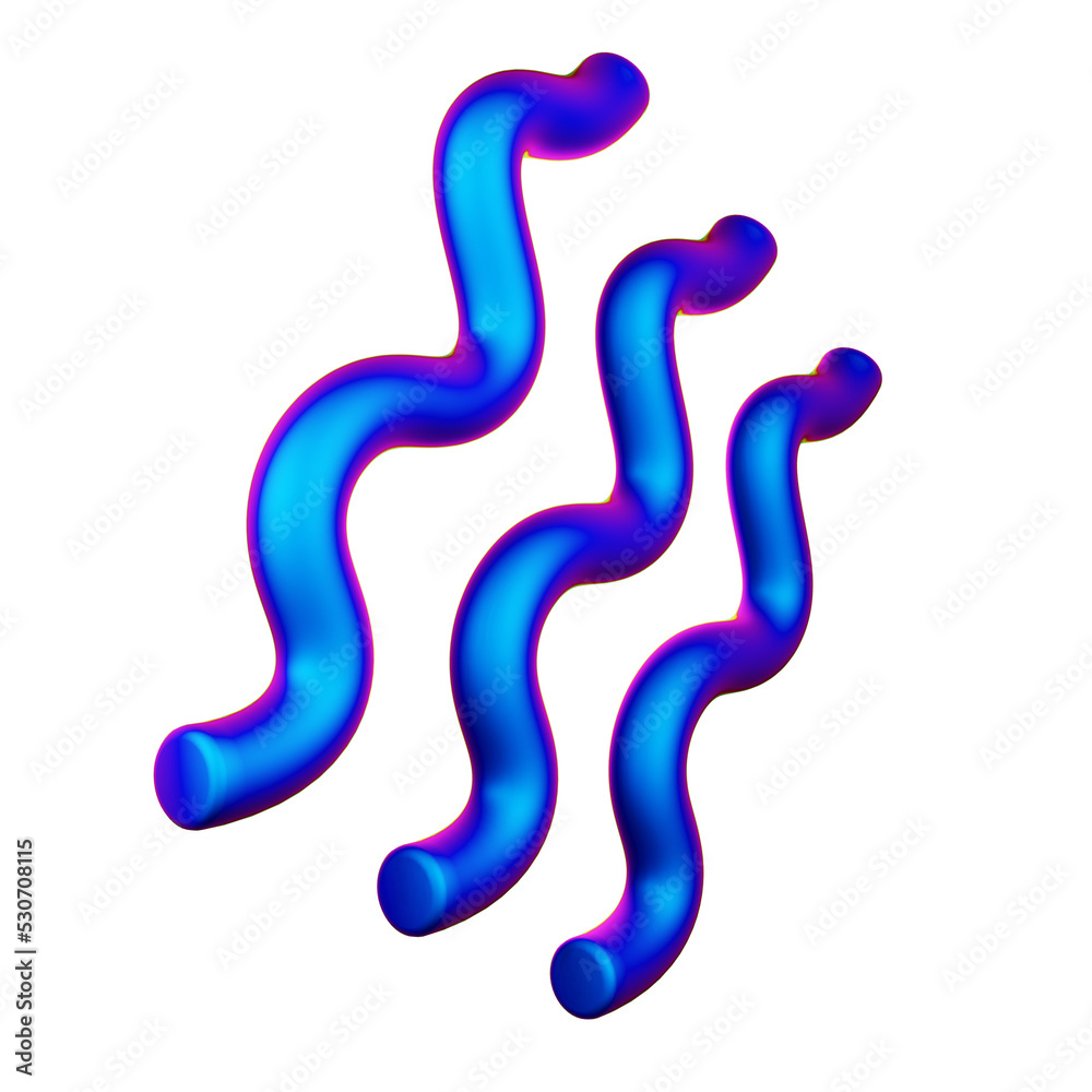 Iridescent Abstract Shape 3D Illustration Iridescent Abstract Shape 3D Illustration