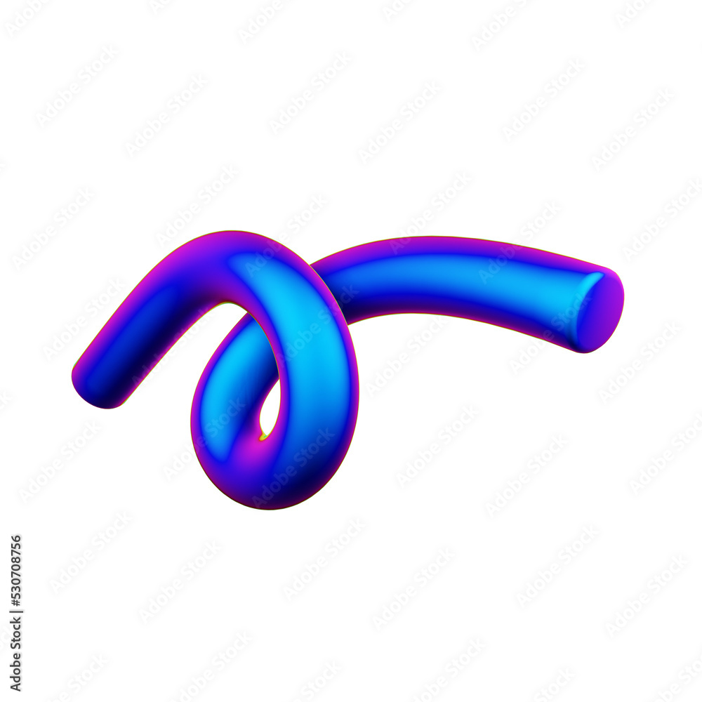 Iridescent Abstract Shape 3D Illustration Iridescent Abstract Shape 3D Illustration