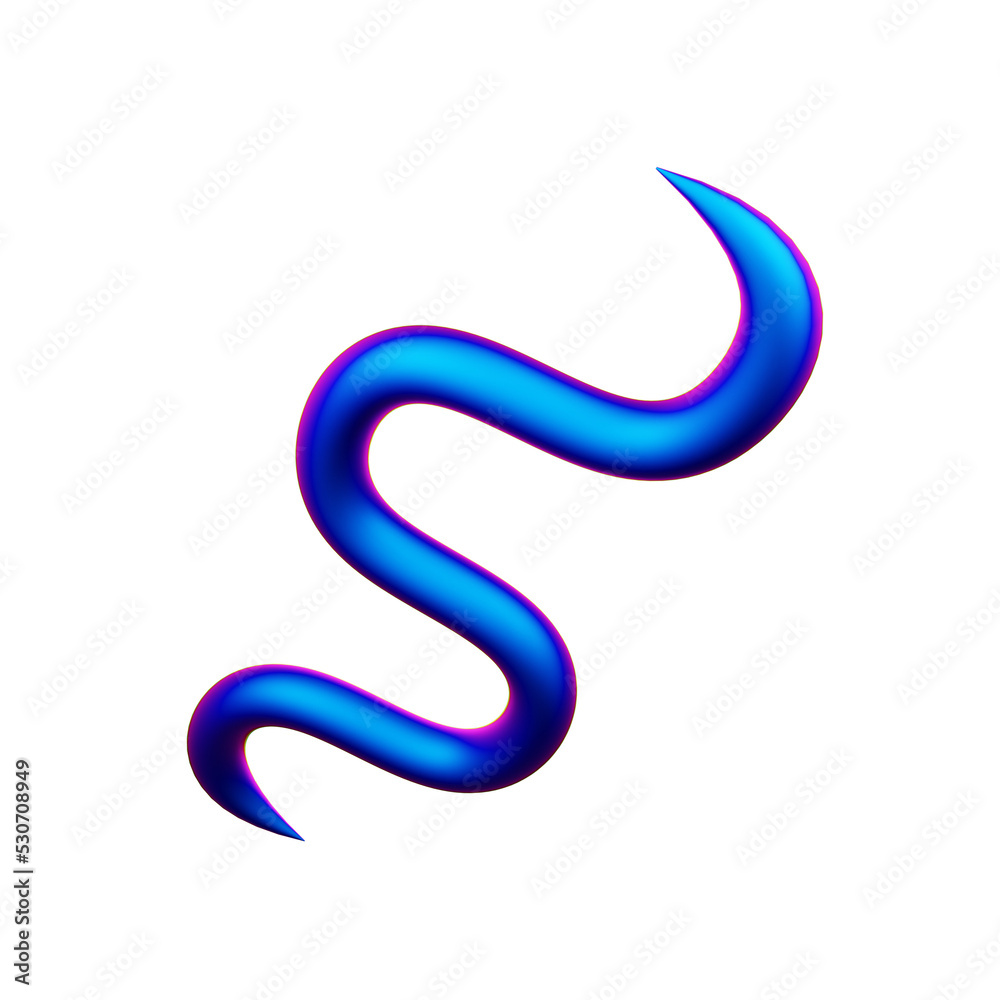 Iridescent Abstract Shape 3D Illustration Iridescent Abstract Shape 3D Illustration