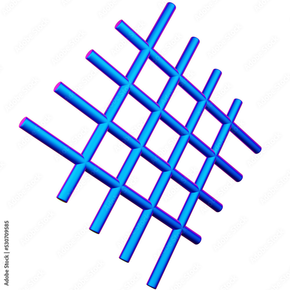 Iridescent Abstract Shape 3D Illustration Iridescent Abstract Shape 3D Illustration