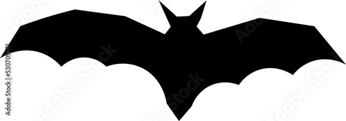 Fotografiet Bat silhouette on transparent background