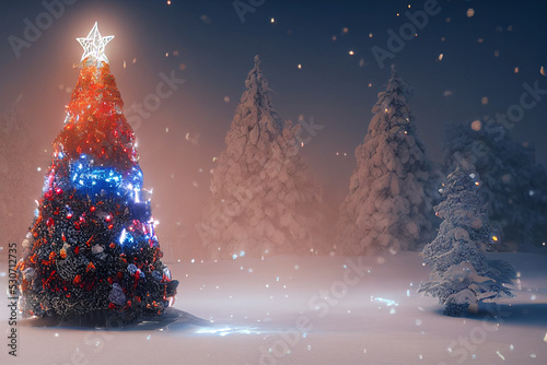Christmas backyard